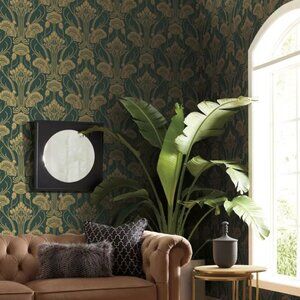 York Wallcoverings Antonina Vella Deco Damask Wallpaper